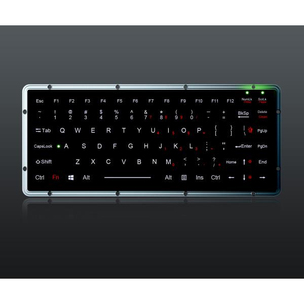 IP65 Rugged Chiclet Keyboard With Polymer Keys, Military Level Backlight Keyboard