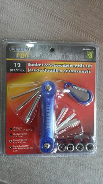 Buy 12 pcs socket & screwdriver bit set,hot & durable. at wholesale prices
