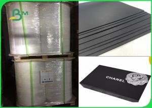 Quality Recycle Pulp 300 - 400gsm Good Pull Stiffness Black Hard Paperboard For Desk Calendar for sale