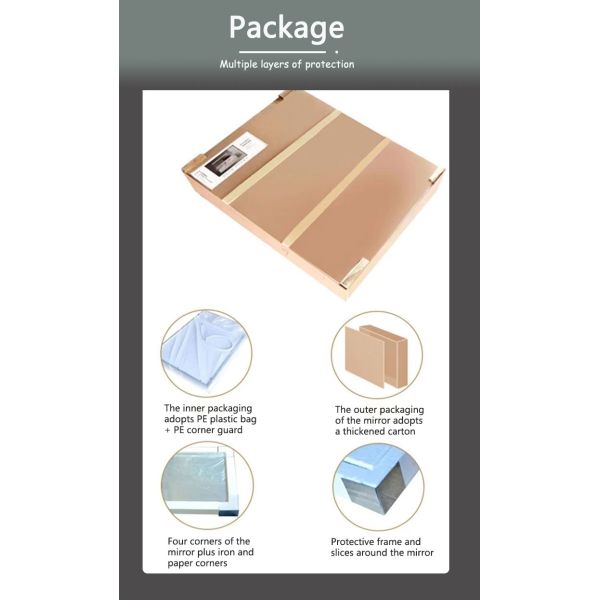 Silver Lenses Material Touch Control Led Retail Beat-room Mirror for Home Bathroom