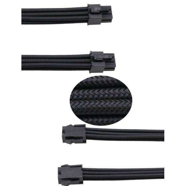 Extension Cord ATX Power Supply Cord Extension Cable Kits Black color