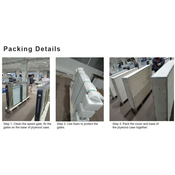 0.3s Screwless Speed Turnstile Gate 600mm 900mm Lane With Servo Motor