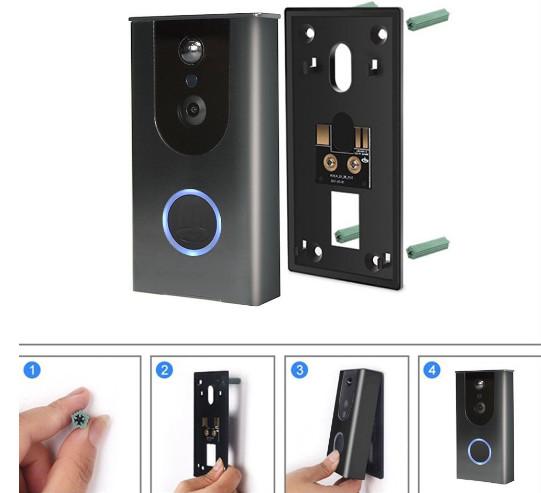 Buy WiFi Smart Visual Intercom Enabled WIFI Video Doorbell Camera Smart Security Wifi Ring Video Doorbell with Night Vision at wholesale prices