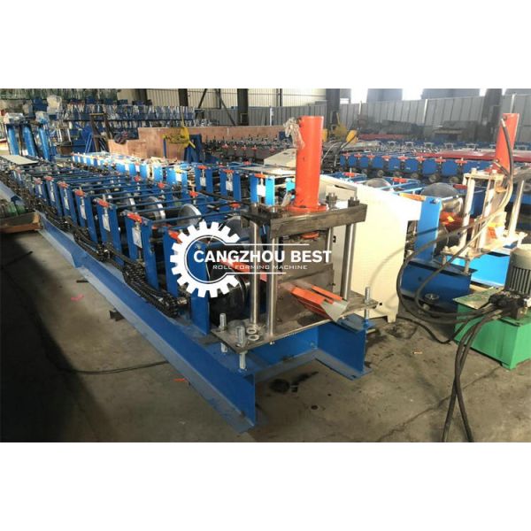 0.42mm Thickness Gutter Roll Forming Machine With 5.5kw Power Full Automatic