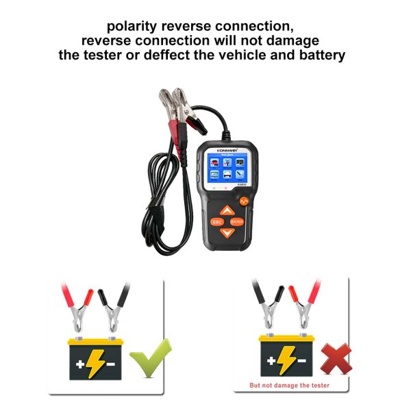 Polish Persian KW650 Car Motorcycle Battery Voltage Tester Free Update With Printer