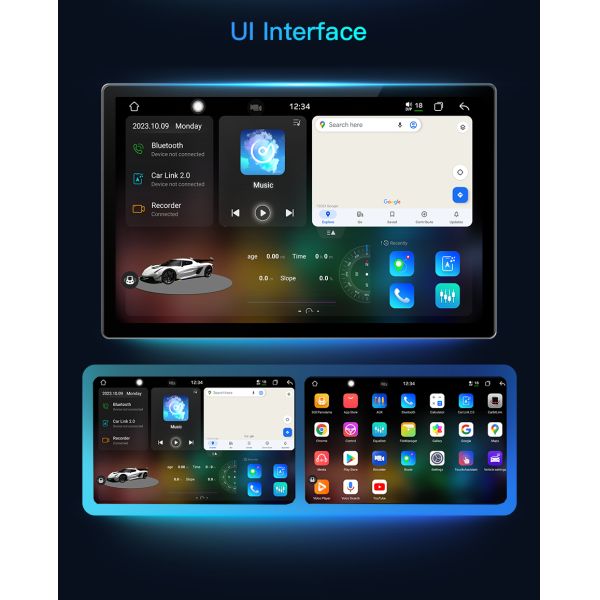 8 256g 5G Wifi DSP Stereo Audio 2 Din Android Car Radio Full fit screen GPS Built-in