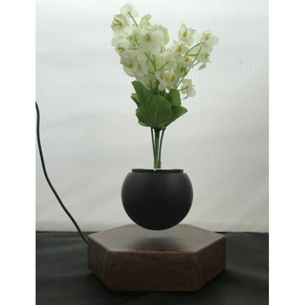 new hexagon wooden magnetic floating levitate air bonsai pot tree