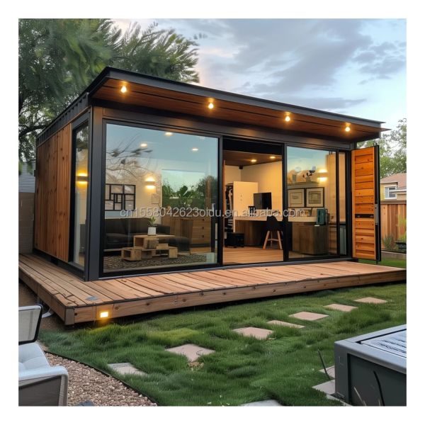 20ft Modern Luxury Prefab House Steel Sandwich Panel Modified Shipping Container for Outdoor Garden Living Alternative