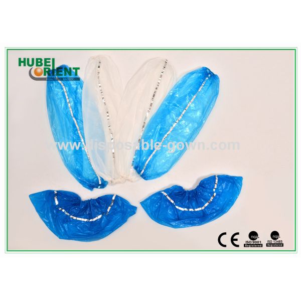 PE / Plastic Detectable Disposable Arm Sleeves With Metal Ribbon