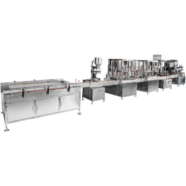 Aerosol Automatic Filling Production Line Liquid Filling Valve Inserting Machine