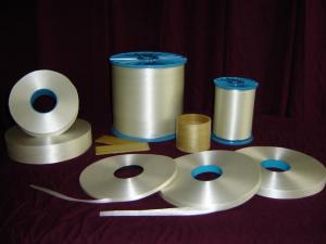Quality 0.3mm Thickness Insulation Fiberglass Banding Tape Polyester Resin Impregnated for sale