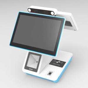 Attendance Machine LCD Digital Signage 13.3 Inch Time Attendance Dual Screen Pos System Android Face Recognition