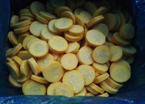 Quality Delicious IQF Frozen Vegetables , 10kg/Ctn Snap Frozen Sliced Yellow Zucchini for sale