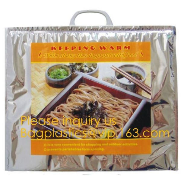 reflective Thermal Plastic handle portable aluminum epe foam Insulation bag cool bag,aluminum film lunch Thermal food pi