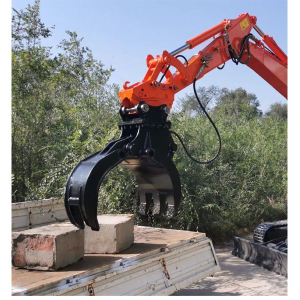 Excavator Grapple Bucket Hydraulic Wood Grapple 360 Log Grab And Stone Excavator Rotating Grapple