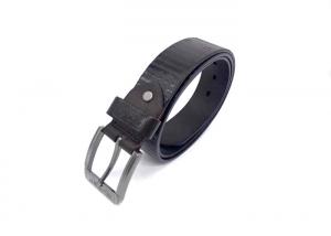 China Genuine Cowhide Alloy Buckle 38mm Embossed Leather Belt on sale