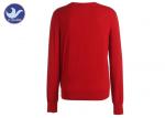 Trendy Letter Jacquard Womens Knit Pullover Sweater Crew Neck Mohair Garment