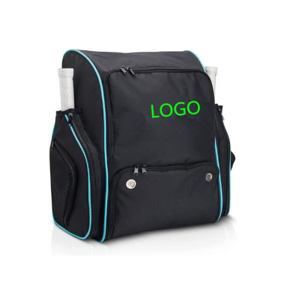 600D PVC Pickleball Racket Bag Backpack OEM / ODM With Outsides Racket Pocket Design