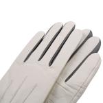New design white leather gloves with 5 buttons