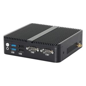 Quality J6412 N100 Processor Mini Fanless PC DDR4 Dual LAN Dual COM RS232 Triple Display for sale