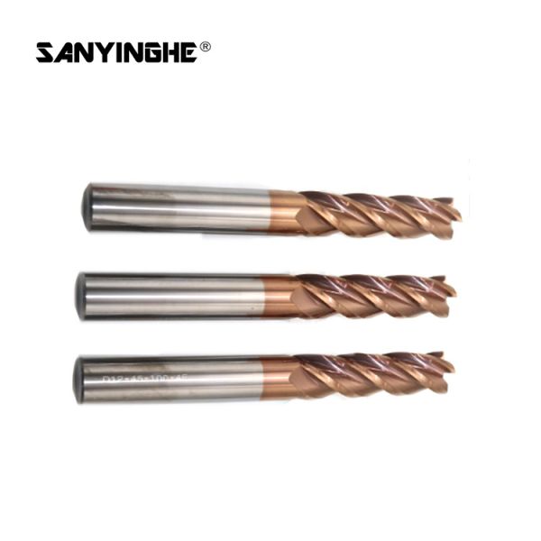 12mm Long Shank End Mill HRC55-60 4 Flutes CNC Milling Cutter Flat Carbide