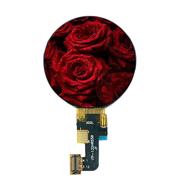 1.32 Inch Round TFT Display 360x360 Resolution QSPI Interface Driving IC GC9C01 450C/D brightness