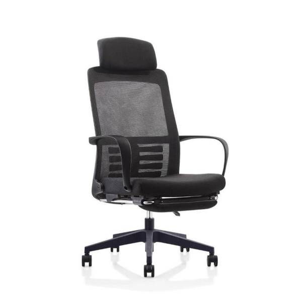 Buy Black Mesh Office Chair Dynamic Ergonomic Mesh Task Chair With Footrest at wholesale prices