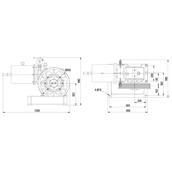 400kg Passenger Elevator Geard Traction Machine High Performance