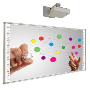 Quality 96 Inches Portable Interactive Whiteboard Smart Whiteboard With Laser Projector for sale