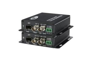 China 2 channel Self - adaptive HD SDI to Fiber Converter Support SMPTE292M signal SM / MM Fiber type on sale