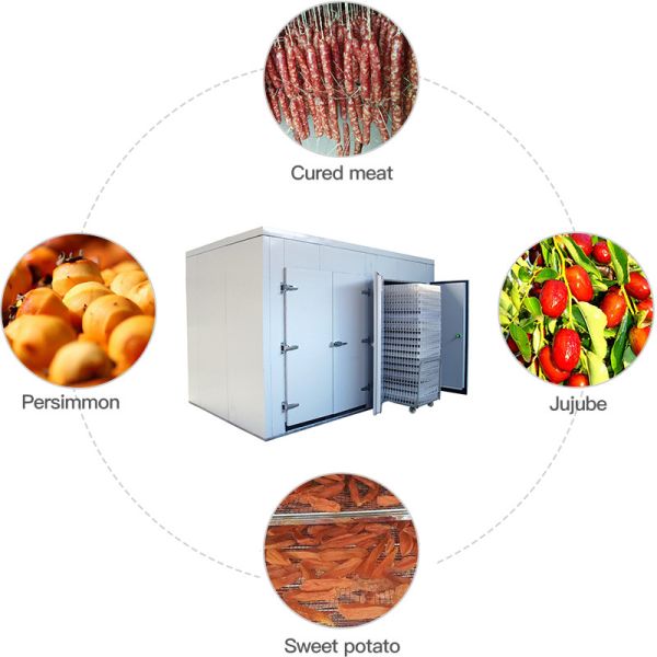 Fruit Mushroom Okra Tray Drying Oven Machine 1000KG 70db Low Noise