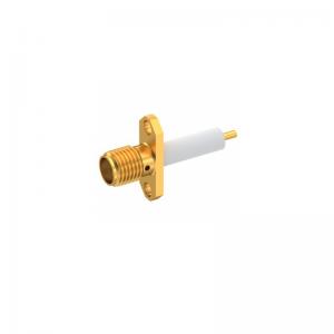 China R125464000 RF Connector SMA 2-Hole Flange Jack Receptacle With Cylindrical Contact on sale