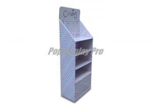 China Floor Standing Point Of Sale Cardboard Displays 3 Flat Shelves For Candies on sale