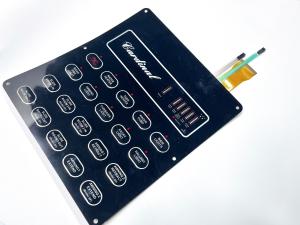 China 3M Rear Adhesive Waterproof Backlit Membrane Switches With Gradient Printing on sale China 3M Rear Adhesive Waterproof Backlit Membrane Switches With Gradient Printing on sale