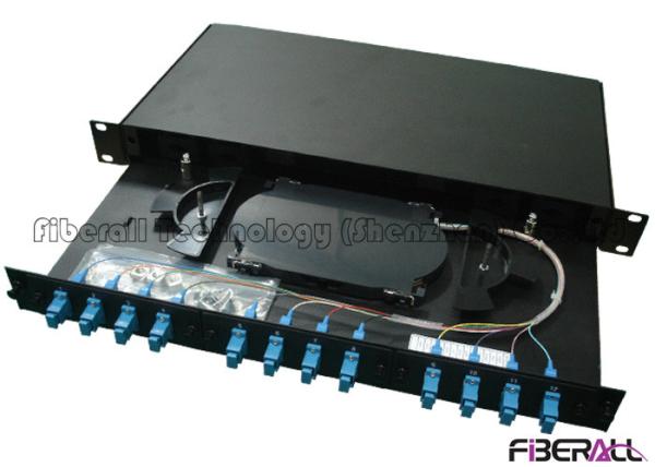 Buy 1U Height 19” Width Optical Fiber Patch Panel With 12 SC Adapter And Pigtail at wholesale prices