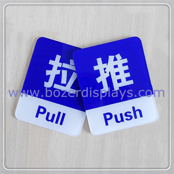 Quality Acrylic Push and Pull Signs, Flags, Glass Door Stickers for sale