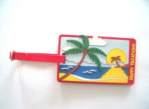 Quality luggage tags rubber loop with printing manufacture for sale