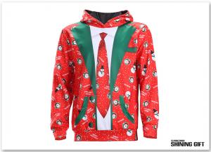 China Cute Christmas Snowman Digital Print Pullover Hooded Sweatshirt Pocket Hoodies on sale