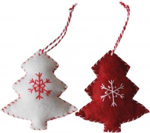 Quality 100% Handmade Wool Felt Craft Christmas Decorations Multi - Color Choice Customized for sale