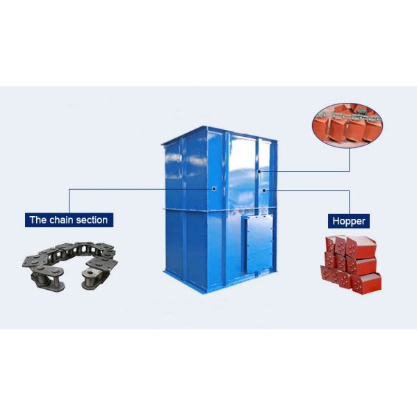 Large Capacity Industrial Conveyor Systems Plate Chain Bucket Elevator