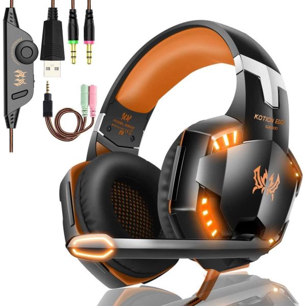 Computer DC5V 2.2kohm G2000 Stereo Gaming Headphone