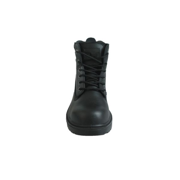 Customized Safety Boots With Genuine Cow Leather Upper And Lace-up Closure Rubber Non Slip Work Shoes