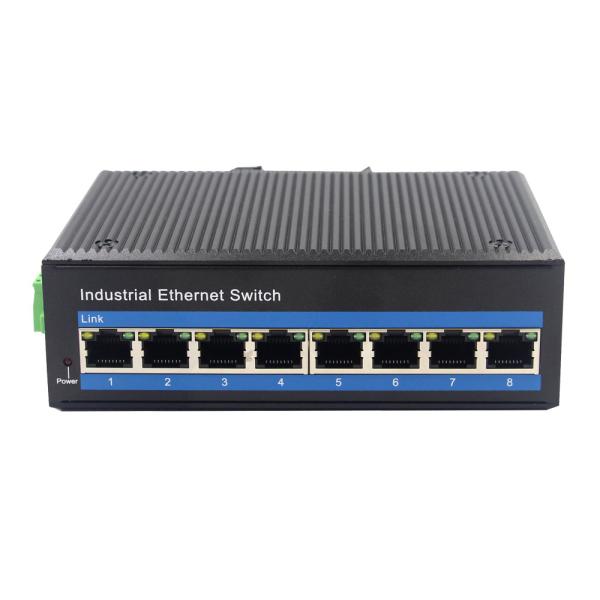 Buy 8x10 / 100M UTP Ethernet Port Industrial Ethernet Switch 24V Power Adapter at wholesale prices
