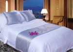 Hotel Bed Linen White Various Sizes Sheets Classical With Embroidery Pattern