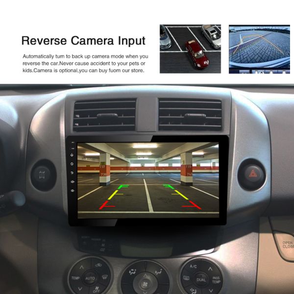 Head Unit Android 9 Inch 10 Inch Black Radio Old Rav4 Android Radio FM AM Built In