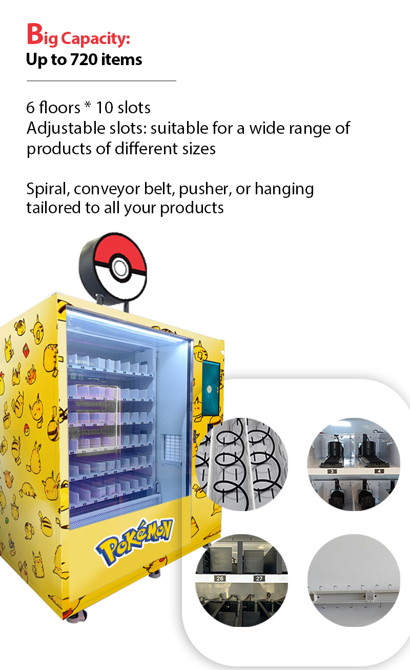Pokémon Vending Machine with Customized Graphics Nayax Card Reader Spanish UI for European Market