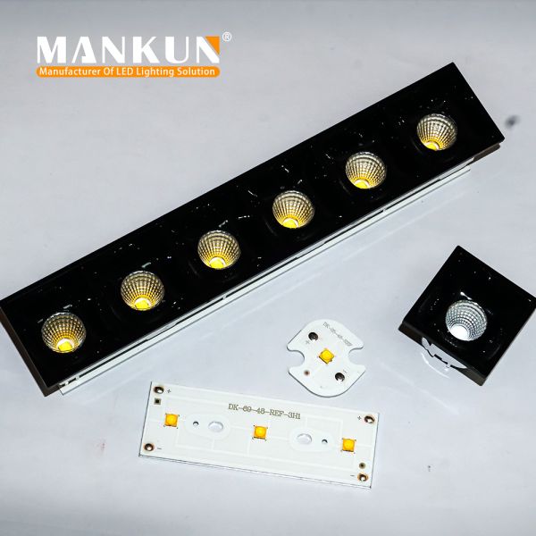 148x24mm PCB LED Module With SMD 3535 6 Leds Lens For Linear Light
