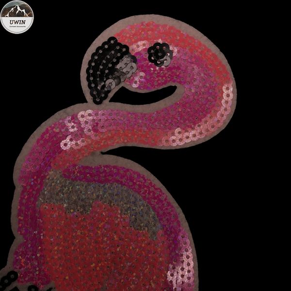 Crane Bird Custom Made Embroidered Patches Thermal Transfer With Adhesive