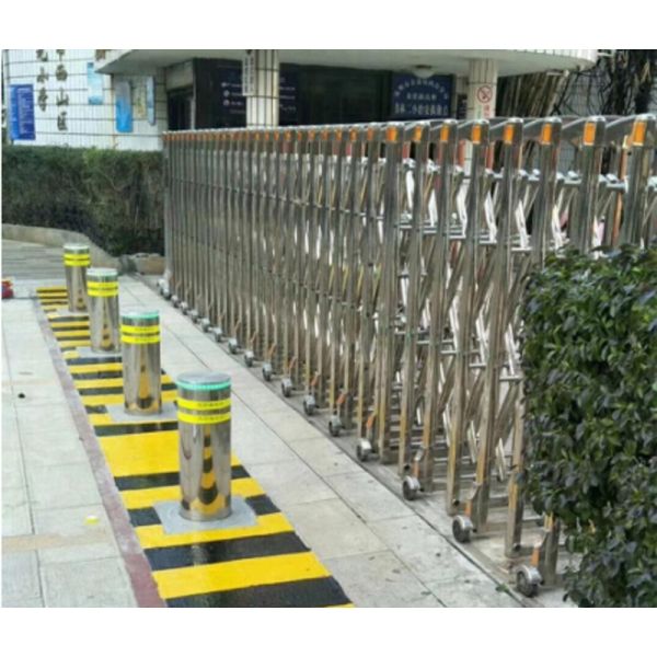Parking Safety Hydraulic Automatic Driveway Bollards With Led Light