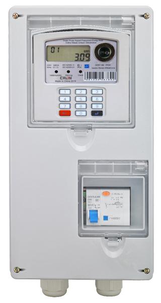 Polycarnonate Single Phase Electrical Meter Box Bs Foot Print With Circuit